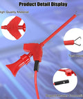 10 Piece Mini SMD IC Test Hook Clip Kit With Five Color Silicone Jumpers Wires For Logic Analyzers And Multimeters Electrical Testing Great For Cell Phone Repair And Tiny Electronics, showing red test hook clip and Dupont header connection.