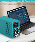2 In 1 Programmable Power Supply And Multimeter With Data Memory And USB Charging For Electronics Hobbyists next to laptop