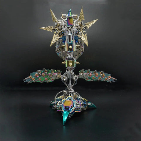 3D Metal Puzzle Kit For Adults Hands-On Can-nibal Flower Mechanical Assembly Model Chom-per Build Jigsaw Craft Brain Teaser Noisy But Fun Desk Decor Gift 770 Plus Pieces For Halloween Premium Stainless Steel Copper Alloy Construction Durable Office front view on black