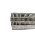 23.5 Inches By 10 Feet Stainless Steel Hardware Cloth One Quarter Inch Mesh Wire Screen Roll with ruler for size reference