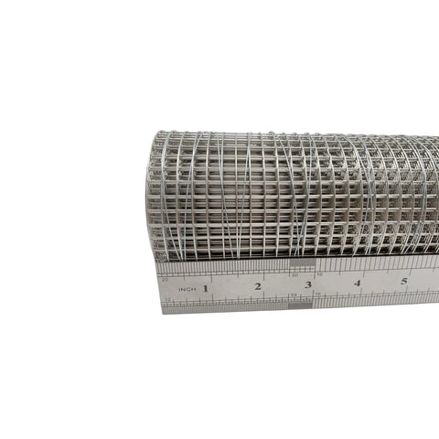 23.5 Inches By 10 Feet Stainless Steel Hardware Cloth One Quarter Inch Mesh Wire Screen Roll with ruler for size reference