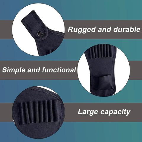 Details of Eight-Hole Crossbow Bolts Quiver With Hip Waist Pocket, Durable Oxford Fabric, reinforced stitching for heavy use.