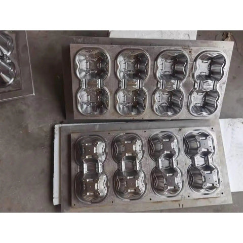 Pro Level Automatic Waste Paper Tray Machine With Smooth Pulp Molding Tech For Fast Carton Press Production showing metal molds for egg cartons.