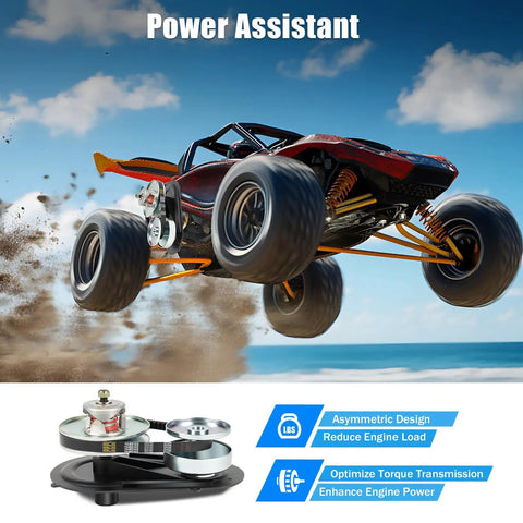 Go Kart Torque Converter Kit 40 Series with 1 Inch Bore for 16 HP Engines enhances power, shown on off-road vehicle