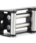 Universal Heavy Duty Winch Roller Fairlead Galvanized Steel Frame 110mm 4 Inch Hole Distance side view