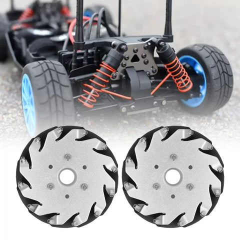 127mm Omni Directional Wheel Set For DIY Robot Car With 45KG Load Capacity, 12 Rubber Rollers And Bearings, Aluminum Alloy Chassis Kit