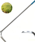 Adjustable Fifty Inch Long Handle Scythe With Heavy Duty Three Section Detachable Weed Cutter And A 12.6 Inch Stainless Steel Blade