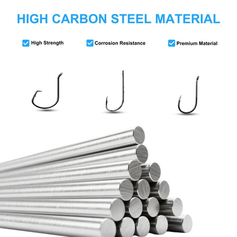 High carbon steel material for All In One 147Piece Fishing Tackle Kit With Circle Hooks Octopus And Baitholder Hooks Bobbers And Sinkers