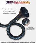 360° bendable flexible tube with integrated regulating valve for Heavy Duty Self Supporting Fume Extraction Arm.