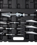 Shop Grade Adjustable Cylinder Honing Tool Kit For Smooth Motor Rebuilds And Precision Bore Finishing With Multiple Mandrels in black case.
