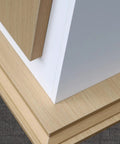 Close-up of Premium Rolling Lectern And Portable Wooden Mobile Podium Featuring Locking Casters For Rolls Like A Dream.