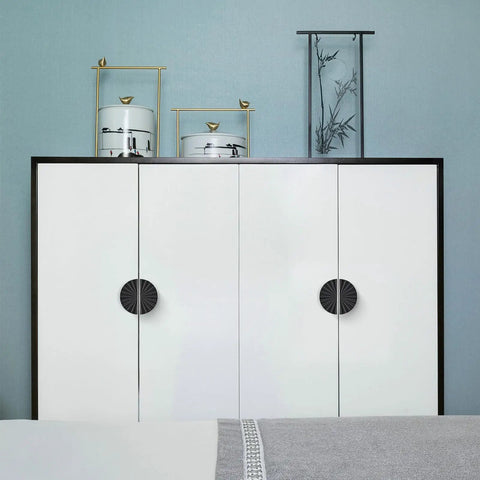 Matte Black Cabinet Pulls 3 Inch Center To Center 2 Pack For Kitchen Cabinets on white drawers