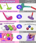 Toddler Golf Set With Putting Mat For Ages 3 To 5 4 Clubs 8 Balls 2 Practice Holes Indoor Outdoor Play comparison with others