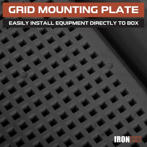 Durable Outdoor Junction Box 15x11 Inches Waterproof IP65 Black Weatherproof Electrical Enclosure For Wires And Cables Heavy Duty Plastic Box Ideal For Outdoor Electrical Projects grid mounting plate