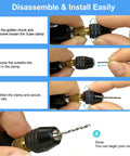 233 Piece Craft Toolkit Featuring Electric Hand Drill And Precision Bits For Resin Art And Keychain Making Includes Flat Nose Pliers Jump Rings And Screw Eyes total game changer for knocking out dope jewelry showing disassembly steps.