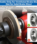 Adjustable Brake Lathe Silencer Band For Ventilated Rotors With Plug And Play Install shown on ventilated rotor