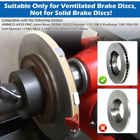 Adjustable Brake Lathe Silencer Band For Ventilated Rotors With Plug And Play Install shown on ventilated rotor
