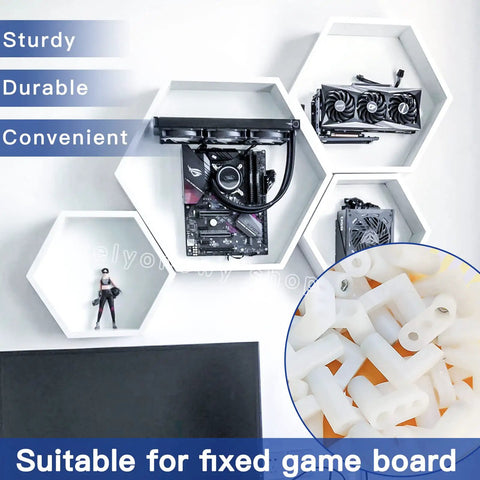 Premium Plastic L Shaped PCB Mounting Feet And Screws Kit Fifty Pieces For Circuit Boards And Motherboards Durable Standoffs