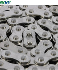 60 Pitch Heavy Duty 10 Foot Roller Chain Kit With Connecting Links Perfect For Grain And Oil Processing Mill Machines Plus Wood Saw And Cement Production Equipment For Smooth Power Transmission, silver steel chain links