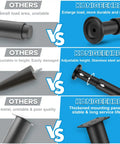 Comparison of heavy duty metal adjustable furniture legs with others, showing wide stable base, adjustable height, and durability features.