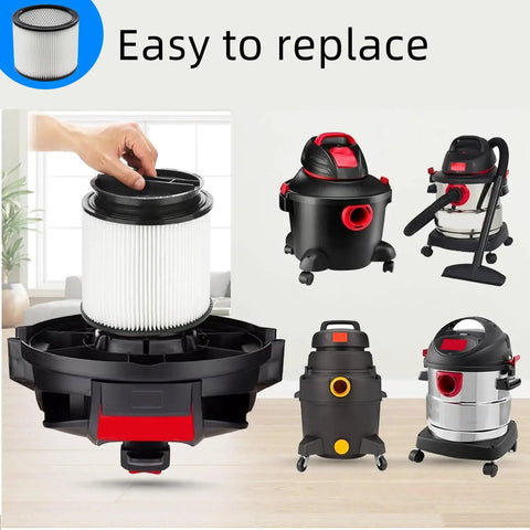 Pro Grade Replacement Filter Set For Wet Dry Vacuum Cleaners 5 Gallon And Above Including 2 Replacement Filters And 2 Lids