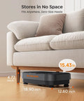 Full Body Vibration Plate For Home Workouts With 99 Adjustable Speeds stored under a sofa, highlighting compact size and weight