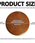 Wooden 360 Degree Lazy Susan Turntable For Dining Table With Quiet Smooth Spin size chart showing dimensions and tableware space
