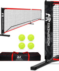 Portable 22ft Regulation Pickleball Net Set With 4 Outdoor Balls And Carry Bag, Weather Resistant Steel Frame, Quick Setup