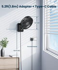 8.5 Inch Wall Mounted Oscillating Fan With Remote And Timer Ultra Quiet 4 Speed Options for Easy Chill on bedroom wall