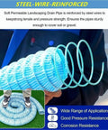 Person holding DIY Friendly Perforated Drainage Pipe For French Drain Systems, showing flexibility and coiled structure.