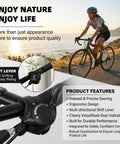 Cyclist using 7 Speed Right Thumb Trigger Shifter and 3 Speed Left Thumb Shift Lever Set on a road bike by the sea.
