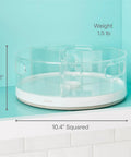 360 Degree Rotating Lazy Susan Organizer with 3 BPA Free Removable Clear Bins For Kitchen Cabinets and Bathroom Storage