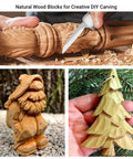 Starter Friendly Wood Whittling Kit For Adults And Beginners with carved wood pieces and whittling knife in use
