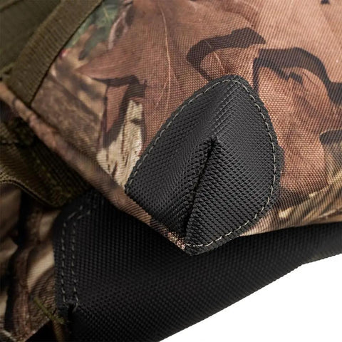 Close-up of Camo Tool Belt With Suspenders From Original Series 85035 Heavy Duty Pro Grade Construction Belt in Mossy Oak Ripstop.