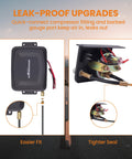 On Board Air Compressor System Universal Air Spring Kit With Gauge Air Line And T Fittings for Trucks and Vans shown with fittings