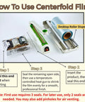 How to use Heavy Duty Odorless PVC Heat Shrink Wrap Film Roll with roller dispenser for packaging steps.