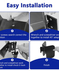 Installation steps for Heavy Duty E Track Wheel Chock For E Track System, showing screw adjustments and adapter installation.