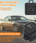 896H-1CH-D1SF-T 1 Form C Relay for automotive use shown with car background and relay specifications.