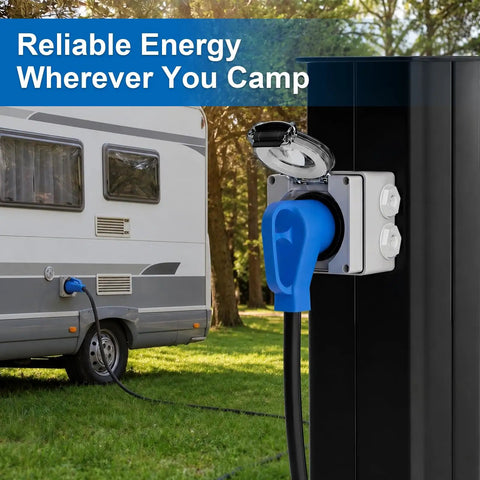 Pro Level Nema 10-50R Power Outlet Box 50 Amp 125-250V ETL Listed Heavy Duty Non Grounded Wall Receptacle for RV setup