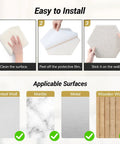Installation steps for 12 Pack High Density Hexagon Acoustic Panels For Serious Noise Reduction With 0.9 NRC Peel And Stick Wall Decor