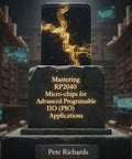 Cover of Mastering RP2040 Microchips for Advanced Programmable I/O Applications by Pete Richards displayed on a stone podium.