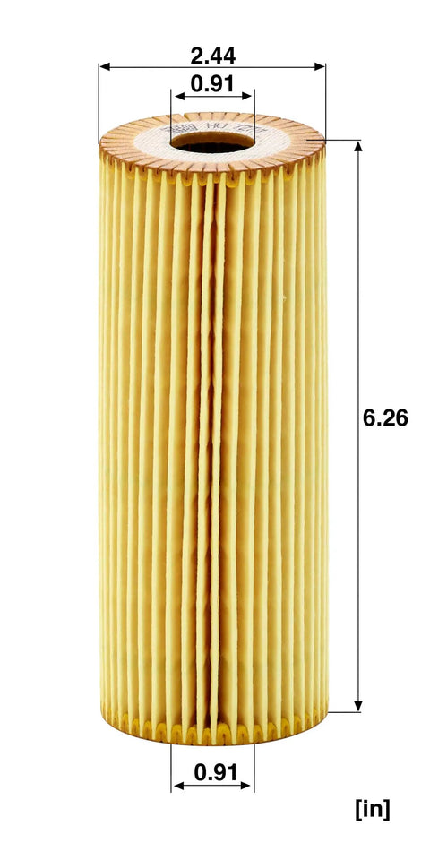 Oil Filter Cartridge Replacement With Oil Drain Plug Gasket For Mercedes Benz 300CE 1990 1993, vertical view, dimensions in inches