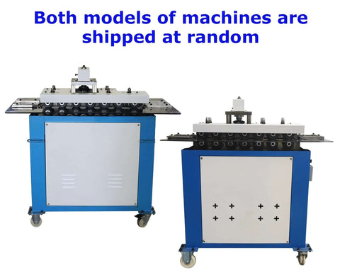 Electric Sheet Metal Seaming Machine For 0.02 To 0.05 Inch Thick Sheets 220V shown in two models