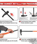 Installation steps for 32 Inch Heavy Duty Bead Breaker Hammer With Duckbill Tire Iron For Trucks Tractors Buses ATVs And Aircraft Tires