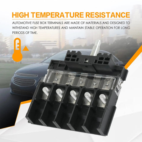 Slick Headlight Main Fuse Block For Dodge Durango 2011-2023 Jeep Grand Cherokee 2012-2021 showing high temperature resistant terminals.