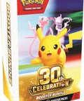 Premium Trading Card Game Booster Stack Featuring Six Dope Anniversary Packs For New Collectors And Veterans Wanting To Snag Legendary Treasures And Fire Finds With Every Single Opening Session, showing Pikachu and Mewtwo.