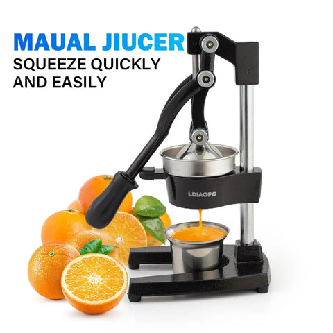 Heavy Duty Manual Citrus Juicer Press For Home Or Commercial Grade Kitchens Durable Cast Iron And Stainless Steel Hand Press