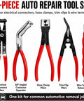 5 Piece Auto Electrical Disconnect Pliers Kit With Connector And Terminal Removal Tools for Wire Harness Hose Clamp