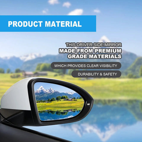 Passenger Right Side Heated Mirror Glass for Volkswagen Golf Mk7 2015 2021 GTI R SportWagen Alltrack Jetta Replacement Lens Durable ABS