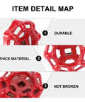 Red Cast Iron Handwheel Valve Handles Replacement Set For Gate And Ball Valves Detailed View of Durable Design